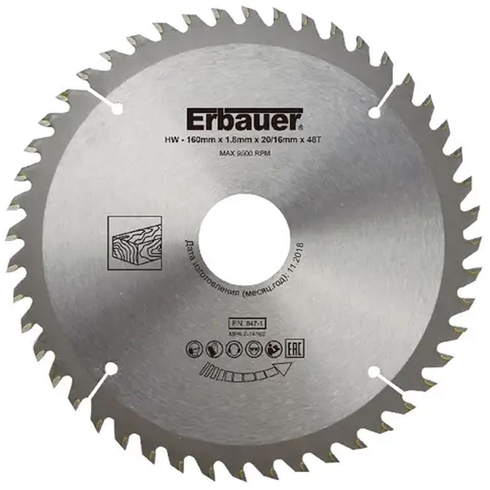 DISC CIRC. LEMN 160X20 16MM 48T