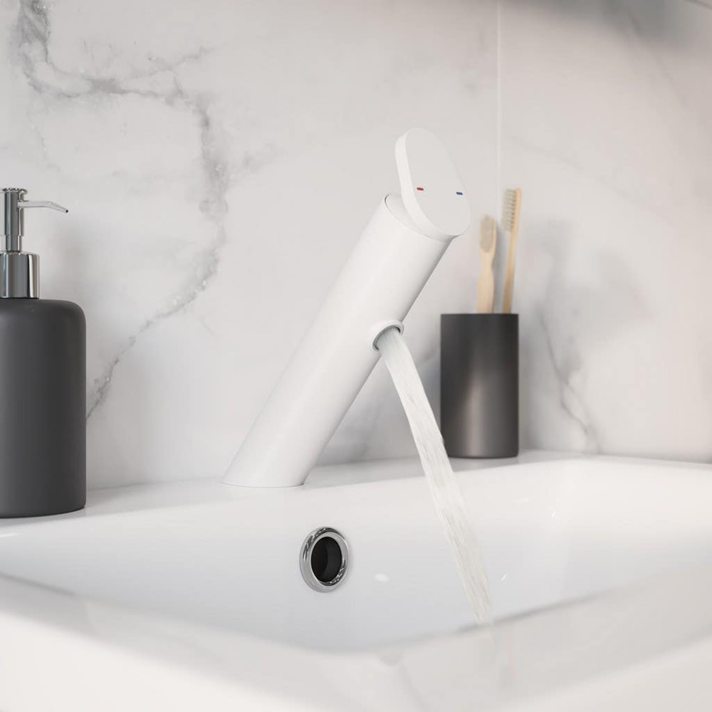 Baterie lavoar GOODHOME Nyasa, metal, alb