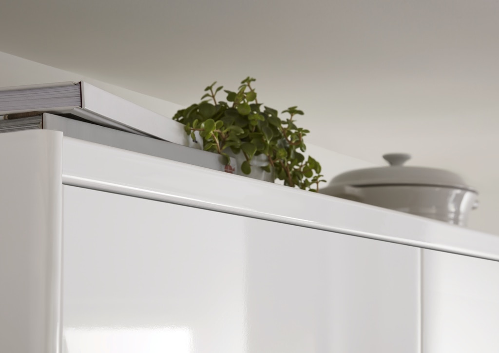 Cornisa GOODHOME Stevia Garcinia, 3.5 x 240 cm, MDF, alb lucios