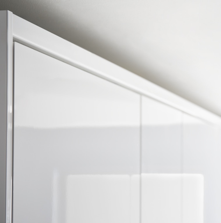 Cornisa GOODHOME Stevia Garcinia, 3.5 x 240 cm, MDF, alb lucios