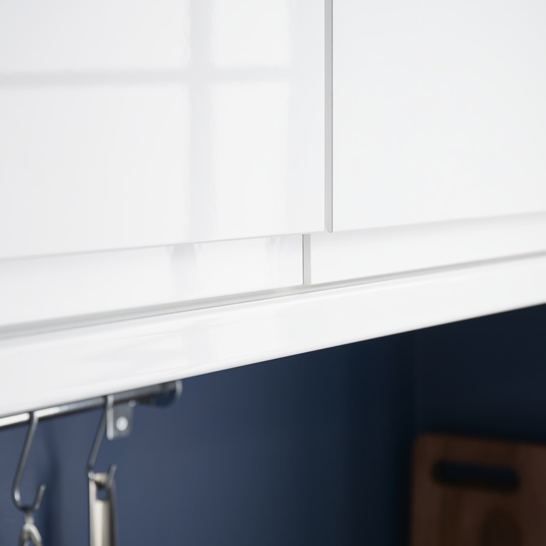 Cornisa GOODHOME Stevia Garcinia, 3.5 x 240 cm, MDF, alb lucios