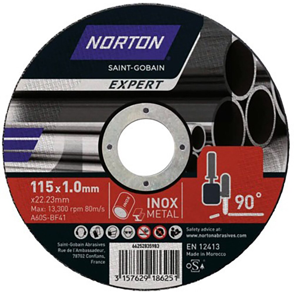 Disc debitare polizor NORTON Expert, 115 x 1.0 x 22-23 mm, oxid de aluminiu, maro