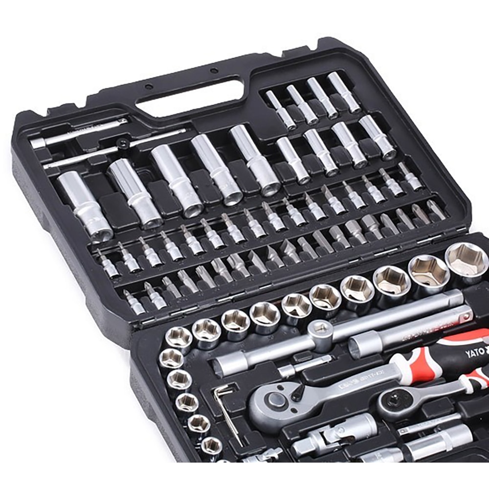 Trusa chei tubulare Yato YT-38791, 108 piese, antrenor cu clichet