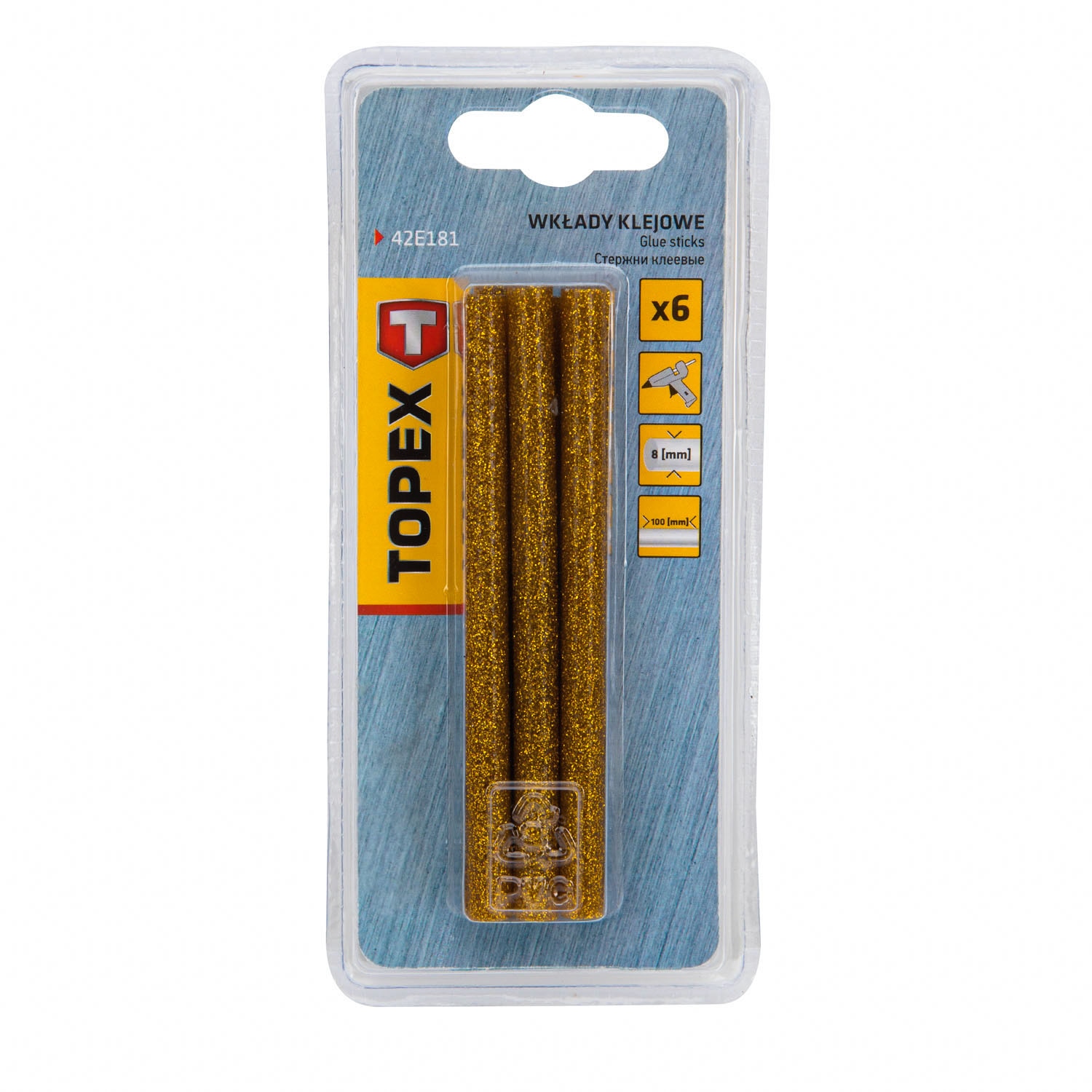 Batoane pentru aparat de lipit Topex, aurii, diametru 8 mm