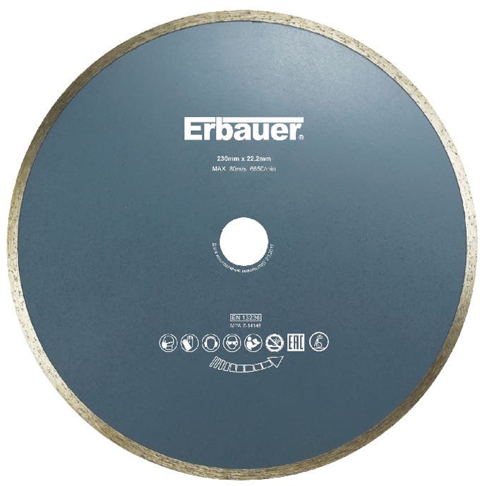 Disc diamnatat continuu Erbauer, 230 x 22.2 mm