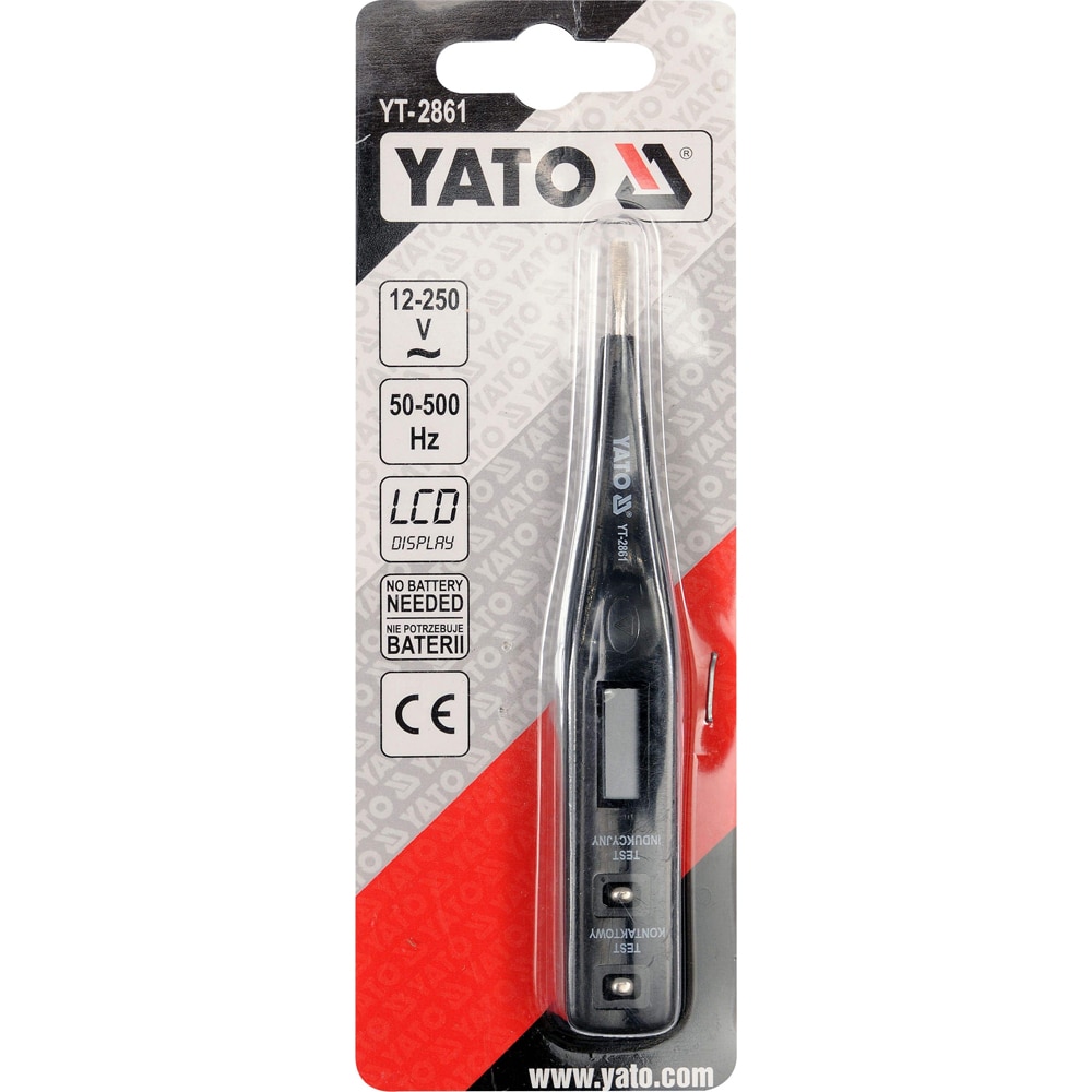 Tester tensiune digital YATO YT-2861, 12-250V