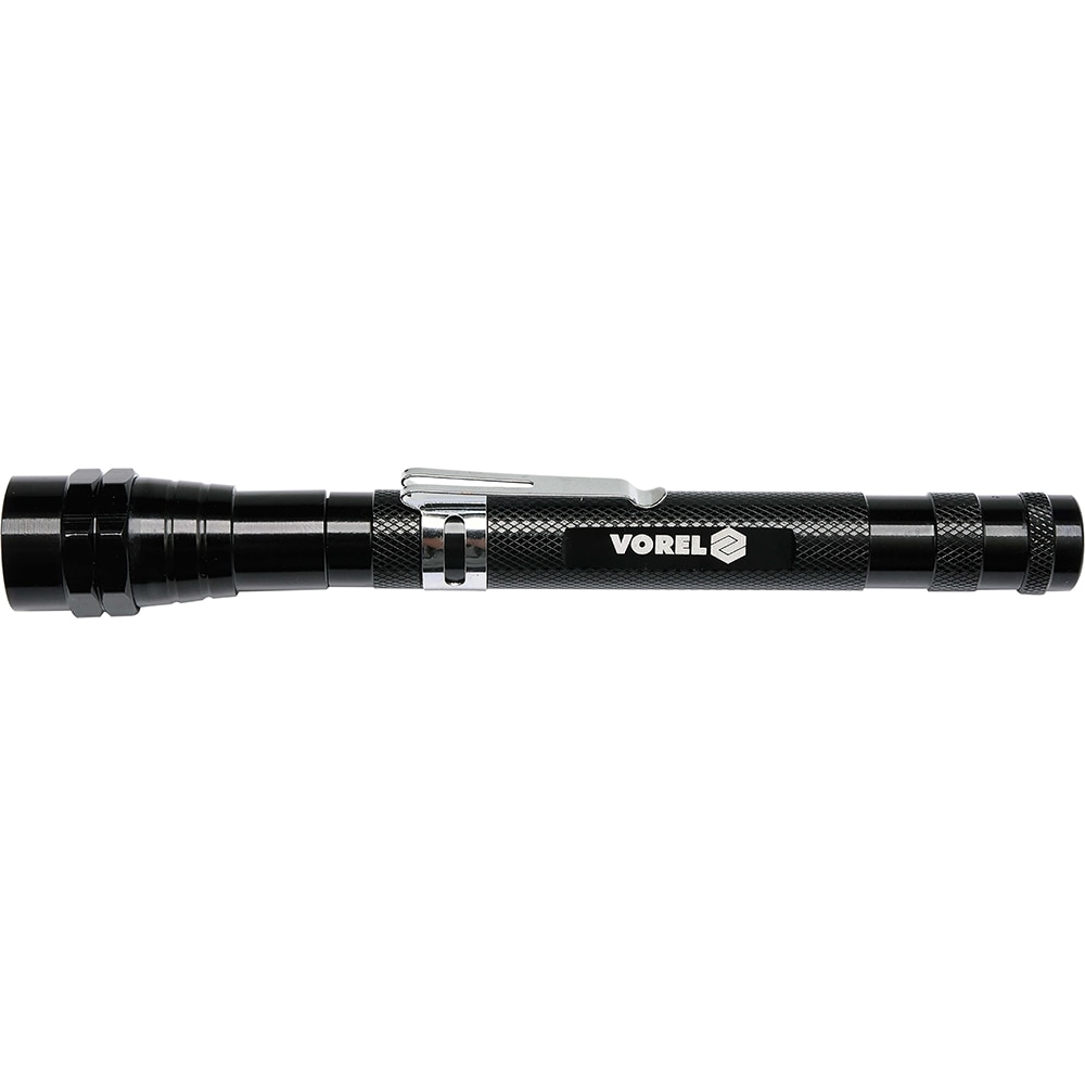 Lampa LED VOREL cu maner telescopic si magnet, negru
