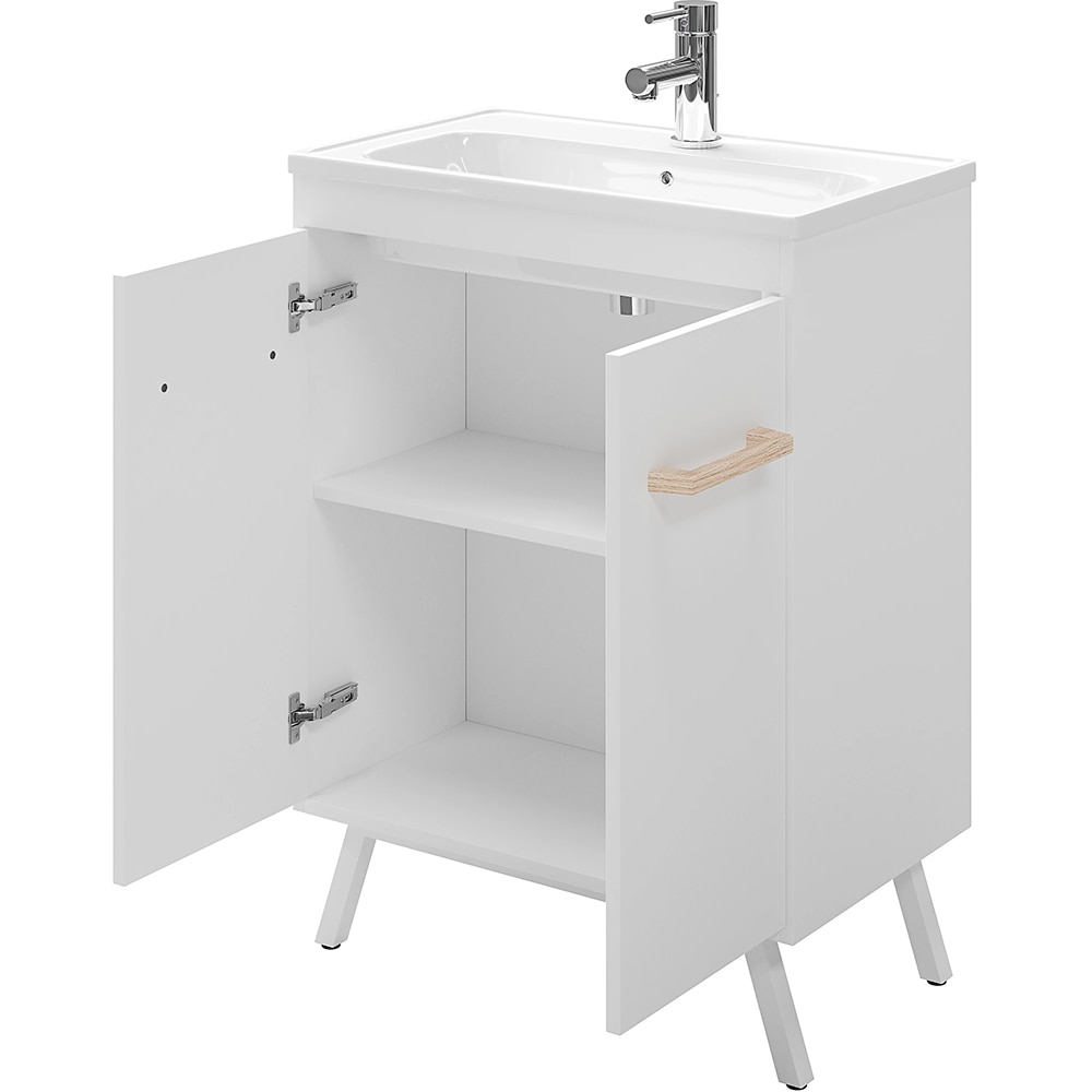 Masca lavoar GOODHOME Ladoga, 60 x 36 x 81 cm, alb