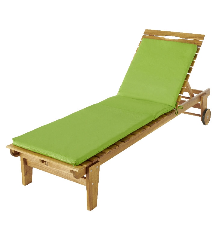 Perna sezlong gradina, verde, forma dreptunghiulara, 55 x 185 cm • Cocos