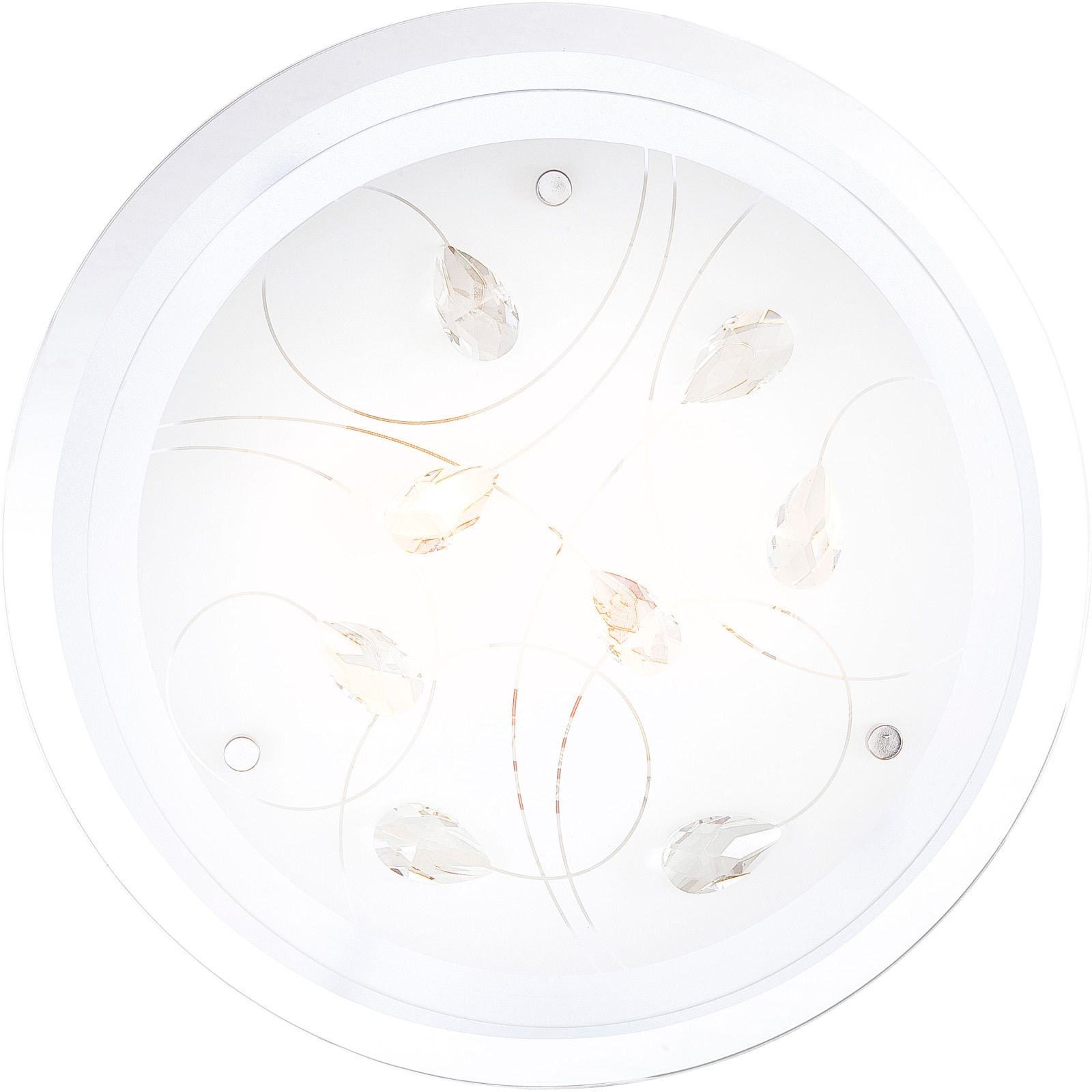 Plafoniera LED, 2 x 60 W, crom, metal si sticla  Globo Brenda