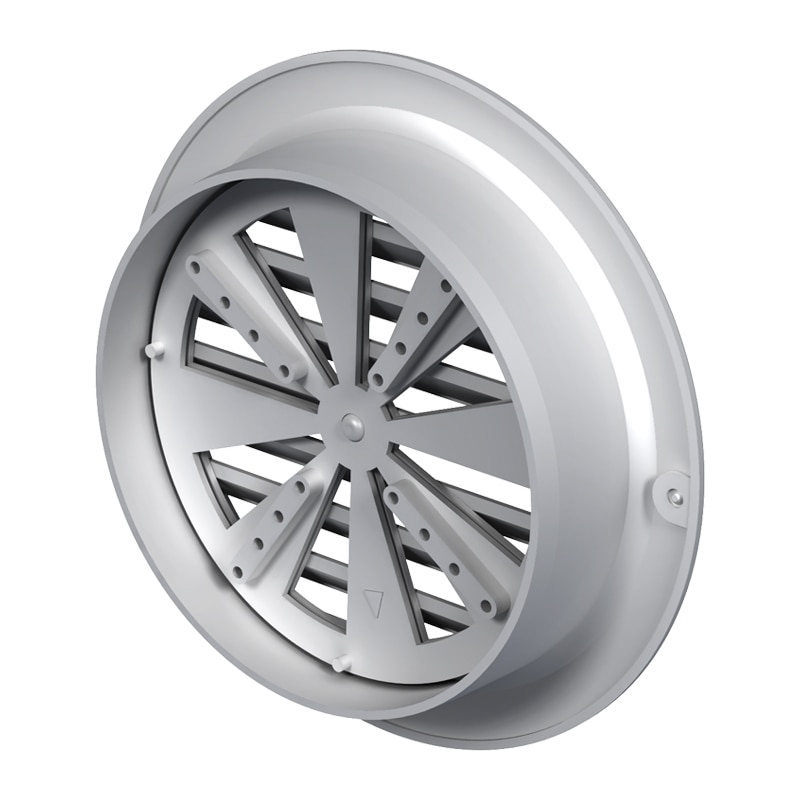 Grila PVC, 100 mm, reglaj manual, alb  Vents