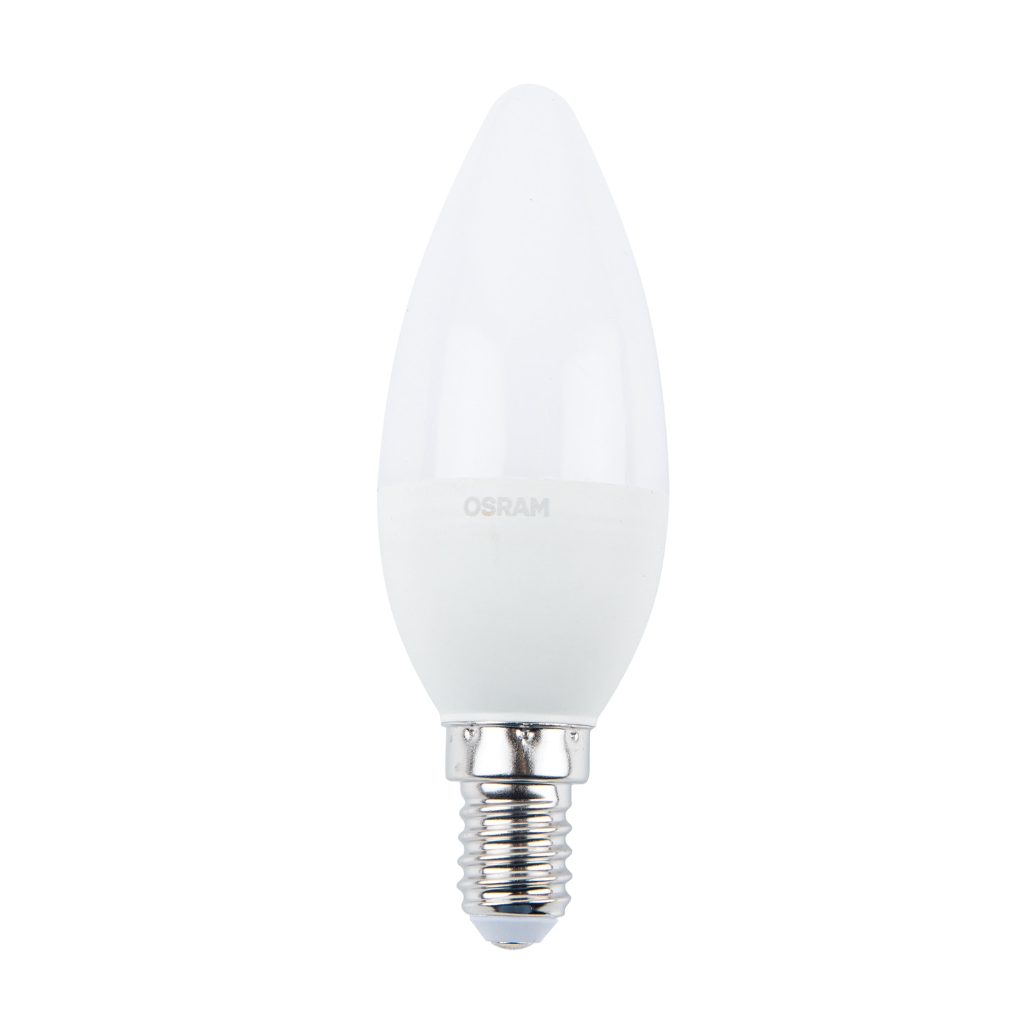 Bec LED, E14, 5W, 2700K, sticla, model lumanare • Osram
