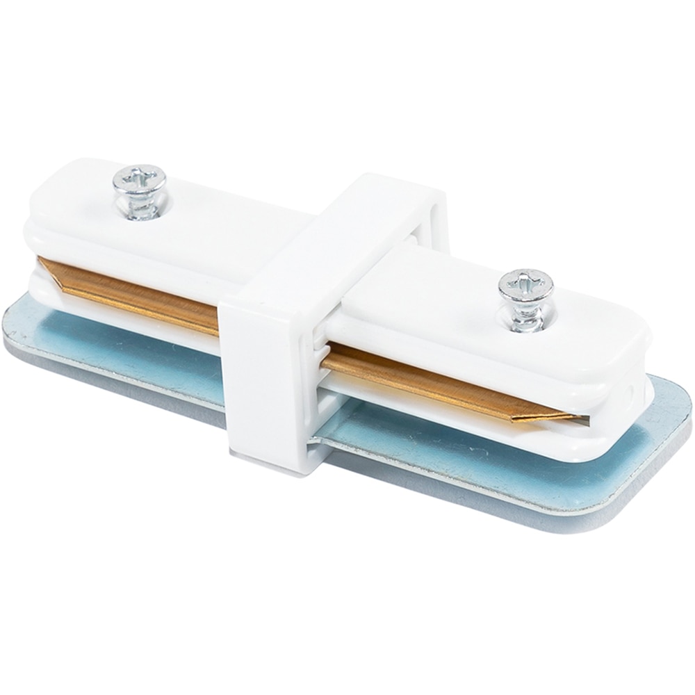 Conector sina in forma de I HOROZ Focus, 1 circuit, 8 x 4 cm, IP20, aluminiu/plastic, alb