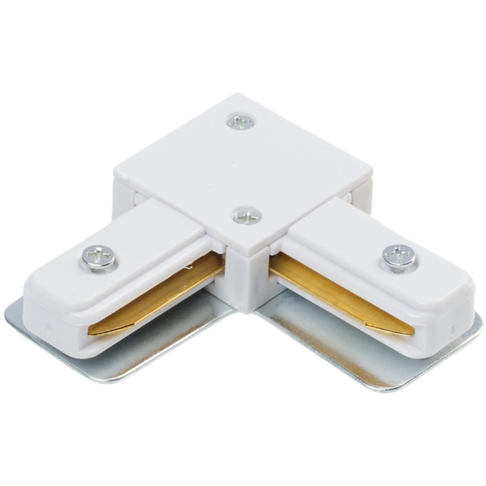 Conector in forma de L HOROZ, 1 circuit, 7 x 2 x 7 cm, IP20, aluminiu/plastic, alb