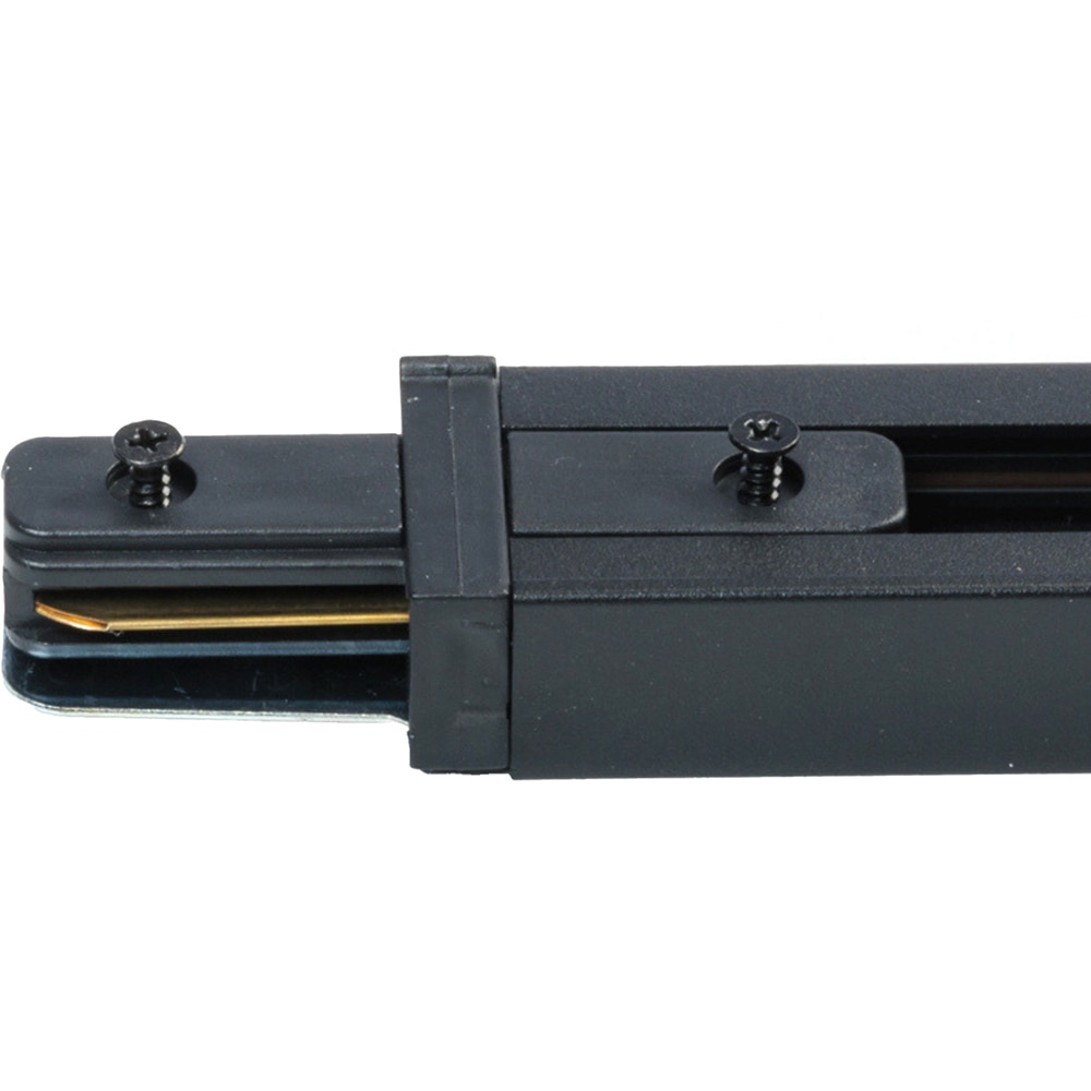 Conector sina in forma de I HOROZ Focus, 1 circuit, 8 x 4 cm, IP20, aluminiu/plastic, negru