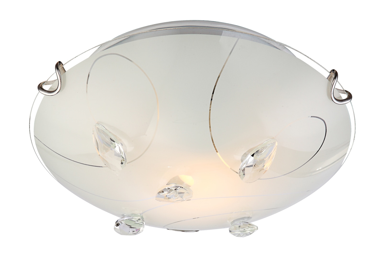 Plafoniera LED, 1 x 60 W, nichel, metal si sticla Globo Alivia