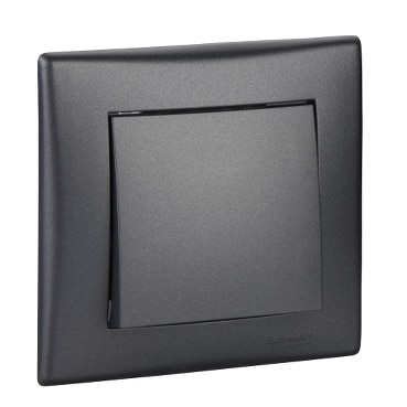Intrerupator simplu, grafit • Schneider Electric Sedna