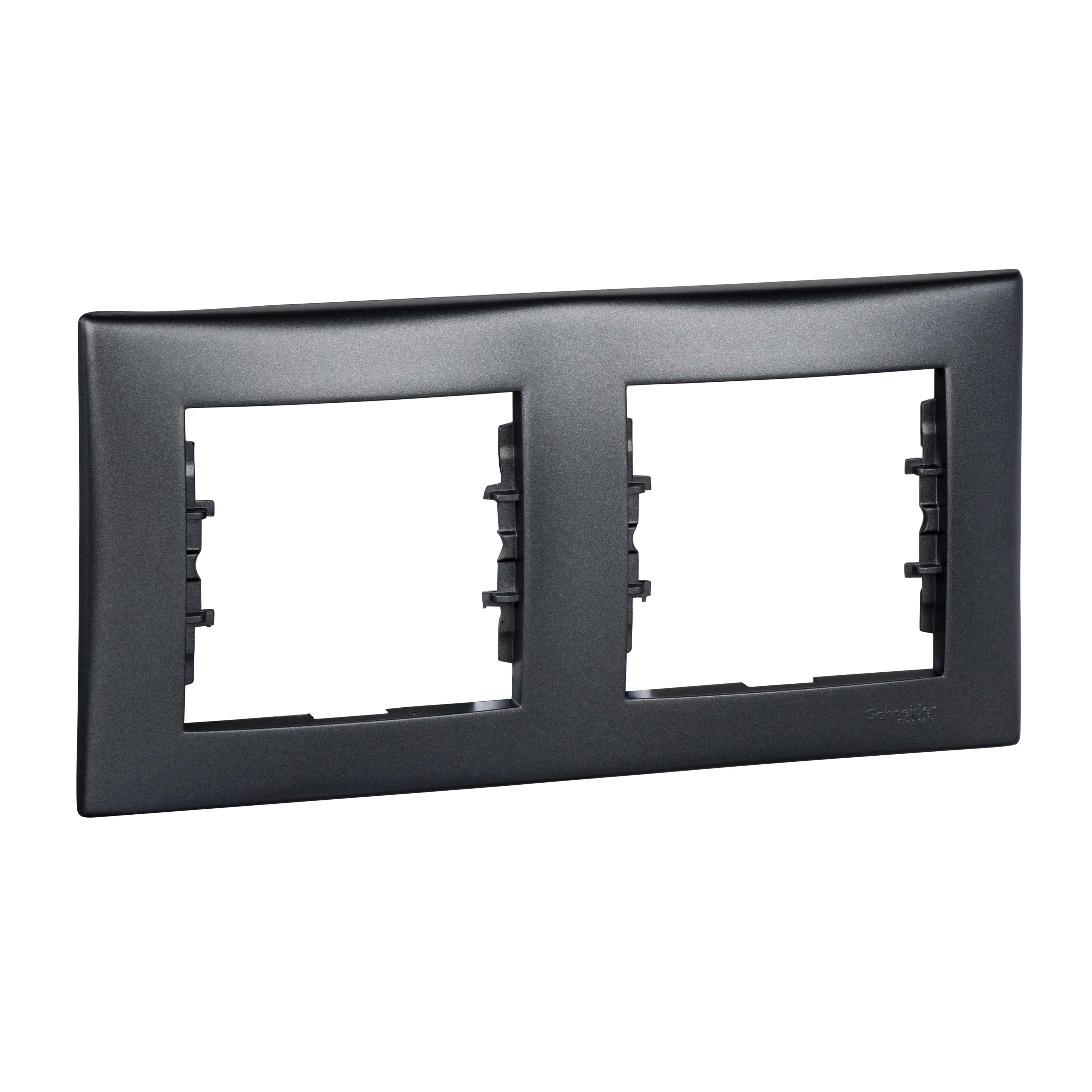 Rama dubla orizontala, grafit • Schneider Electric Sedna