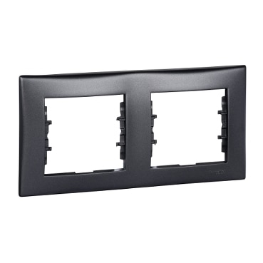 Rama dubla orizontala, grafit • Schneider Electric Sedna