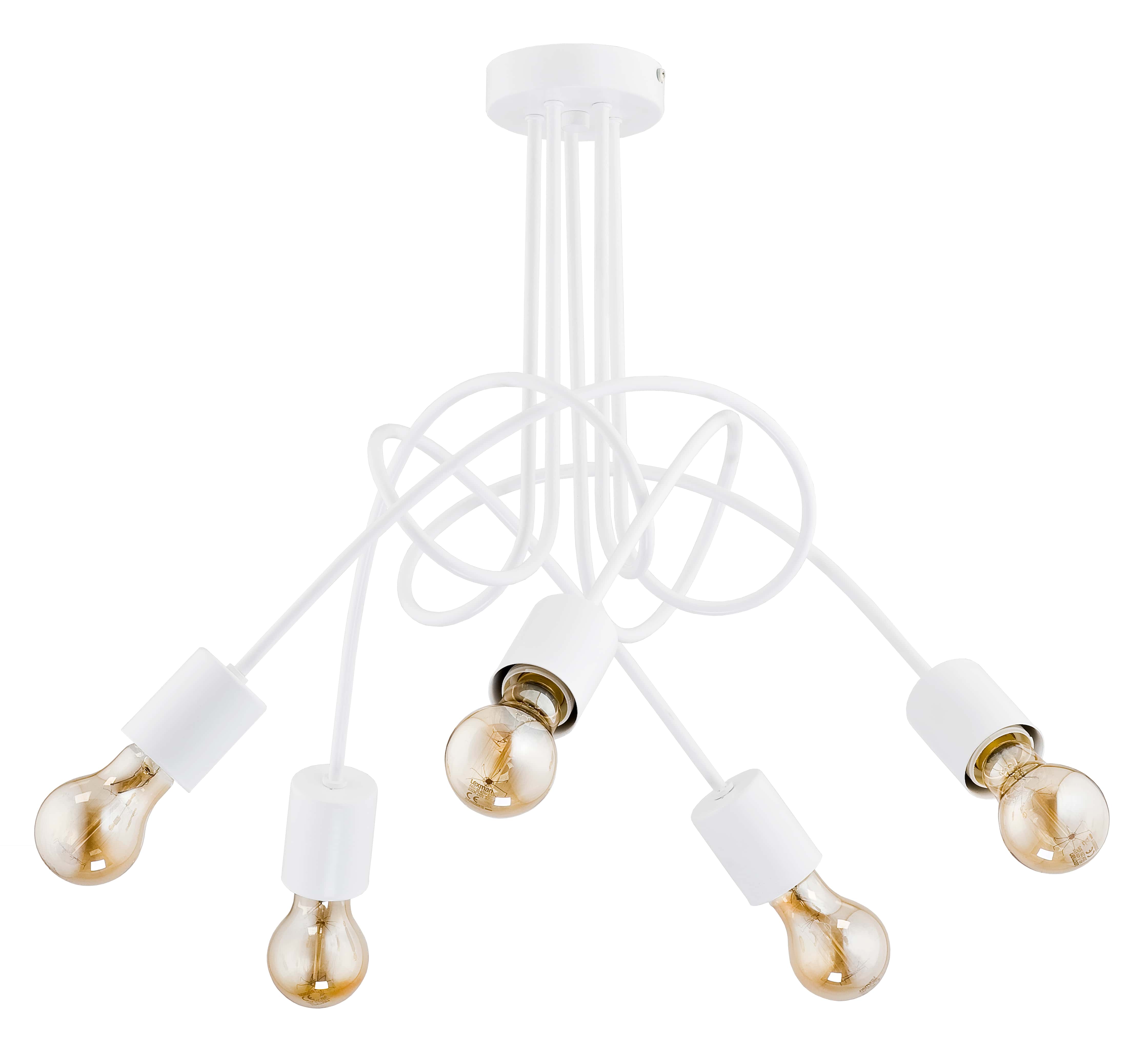 Lustra, Alb, 300 W, 5 x E27 •  Tango