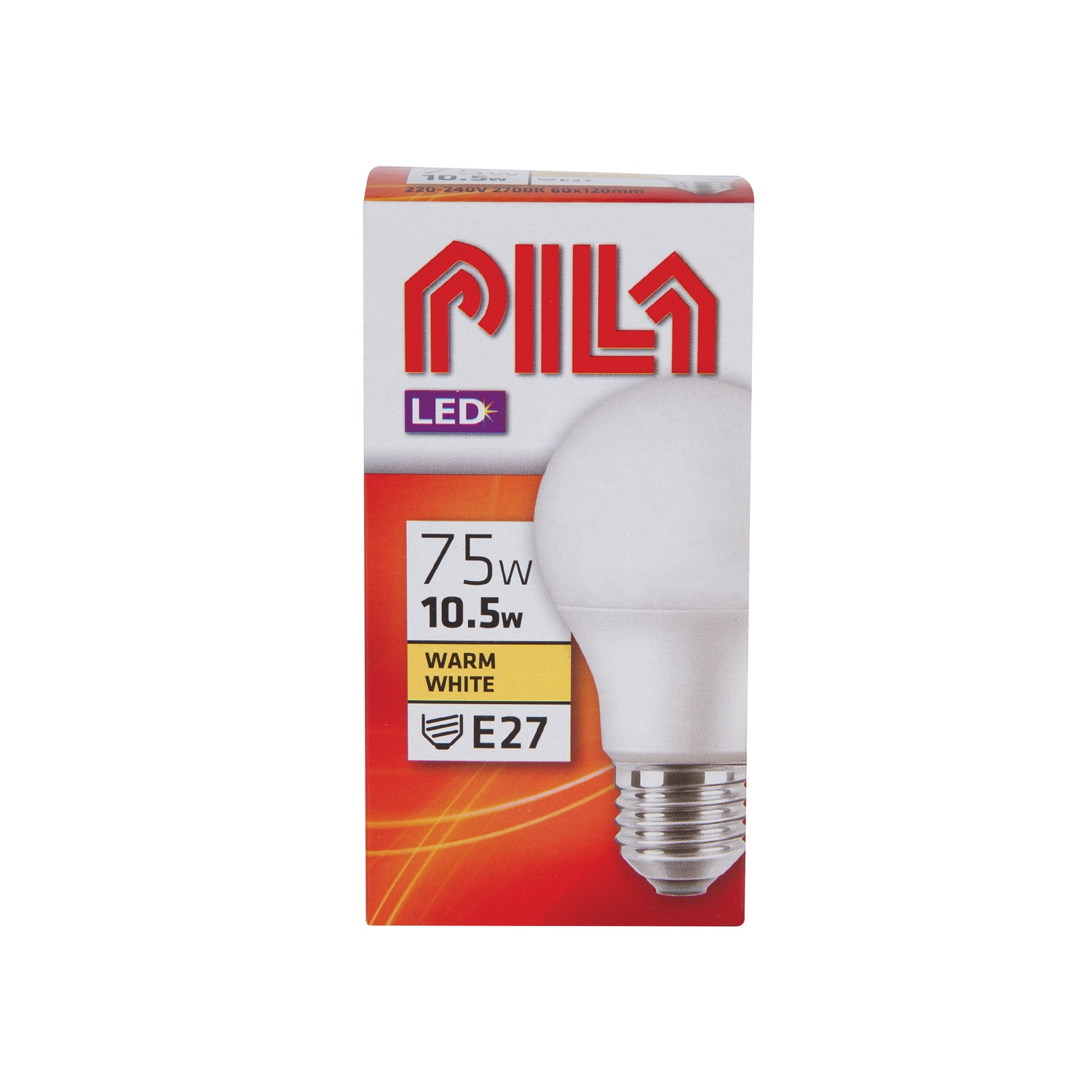 Bec LED, E27, 75W, 2700K, model A60 •  Pila