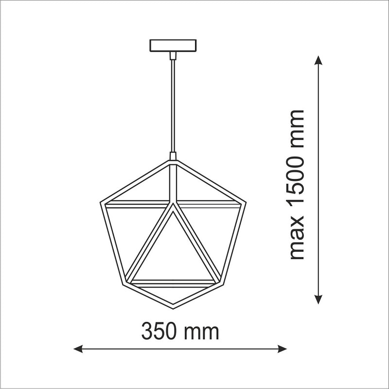 Lustra tip pendul, Negru, 60 W, 1 x E27  Denmark