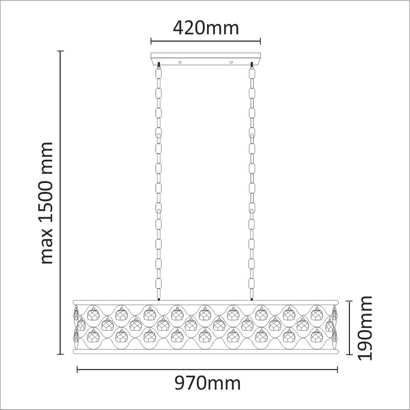Lustra tip pendul, Negru, 20 W, 5 x E27 • Polux Vejle