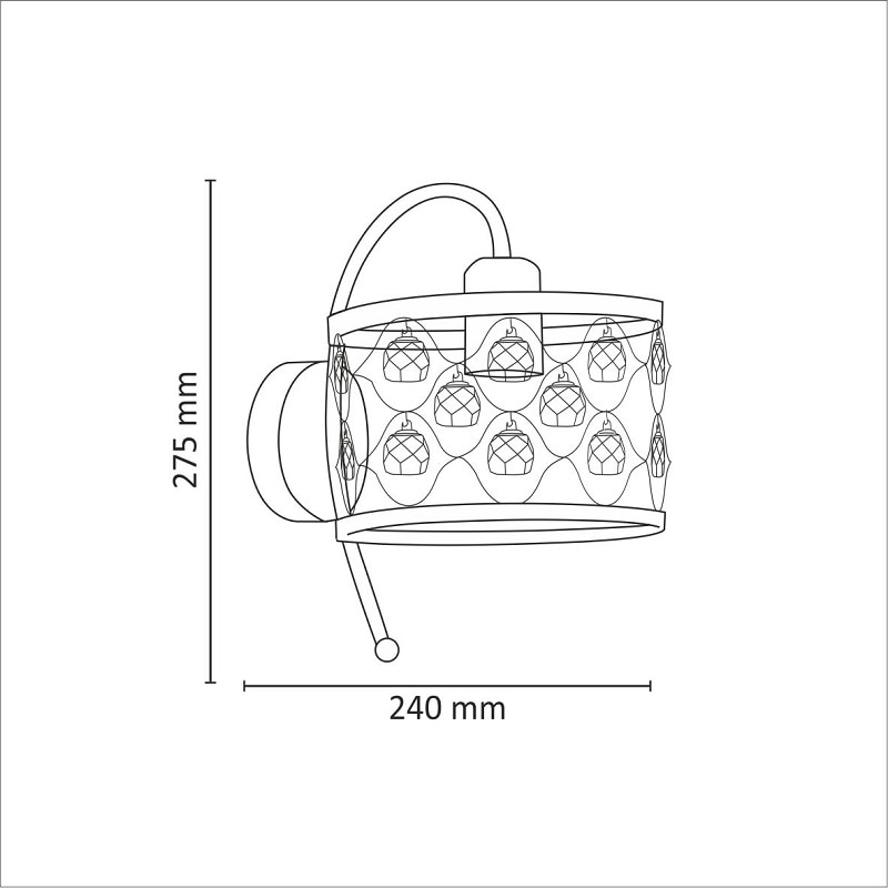 Aplica incandescent, 1 bec, E27, 20 W  Polux Vejle
