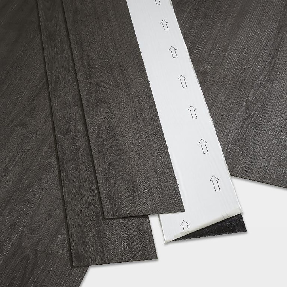 Placa PVC adeziva Poprock 0.97 MP GOODHOME, 91.4 x 15.2 cm, gri