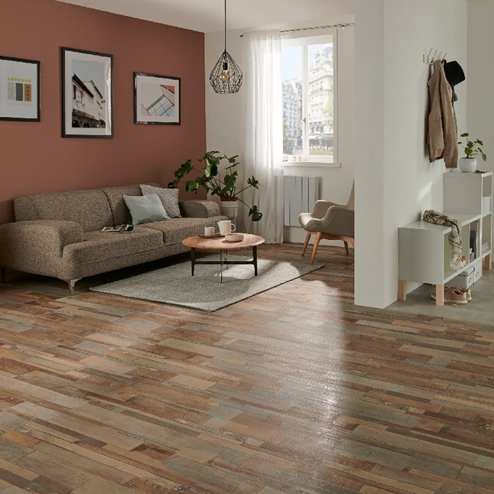 Placa PVC adeziva 0.97 MP GOODHOME 91.1 x 15.2 cm, multicolor