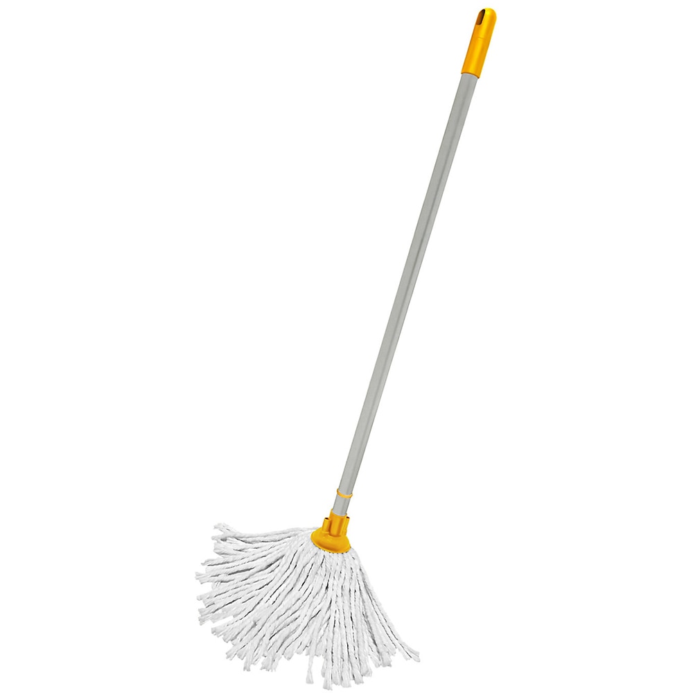 Mop extensibil din bumbac, gri-galben