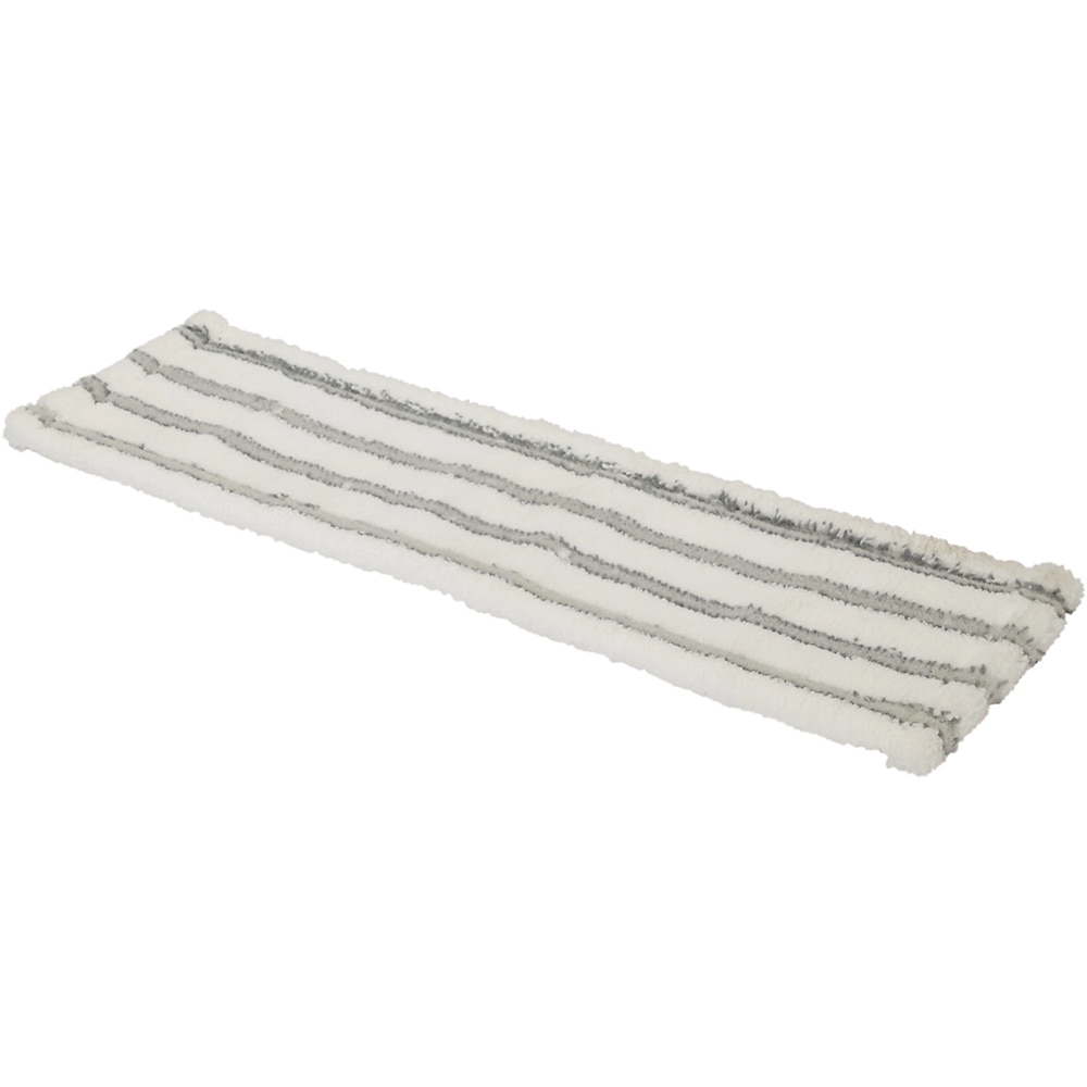 Rezerva mop plat din microfibra, 15 x 4.5 cm, alb-gri
