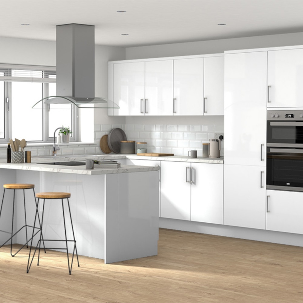 Front usa GOODHOME Artemisia, MDF, 60 x 68.7 cm, alb, lucios