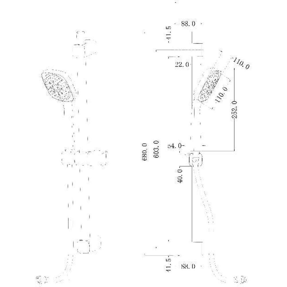 Set dus GOODHOME Teesta, 3 functii, argintiu