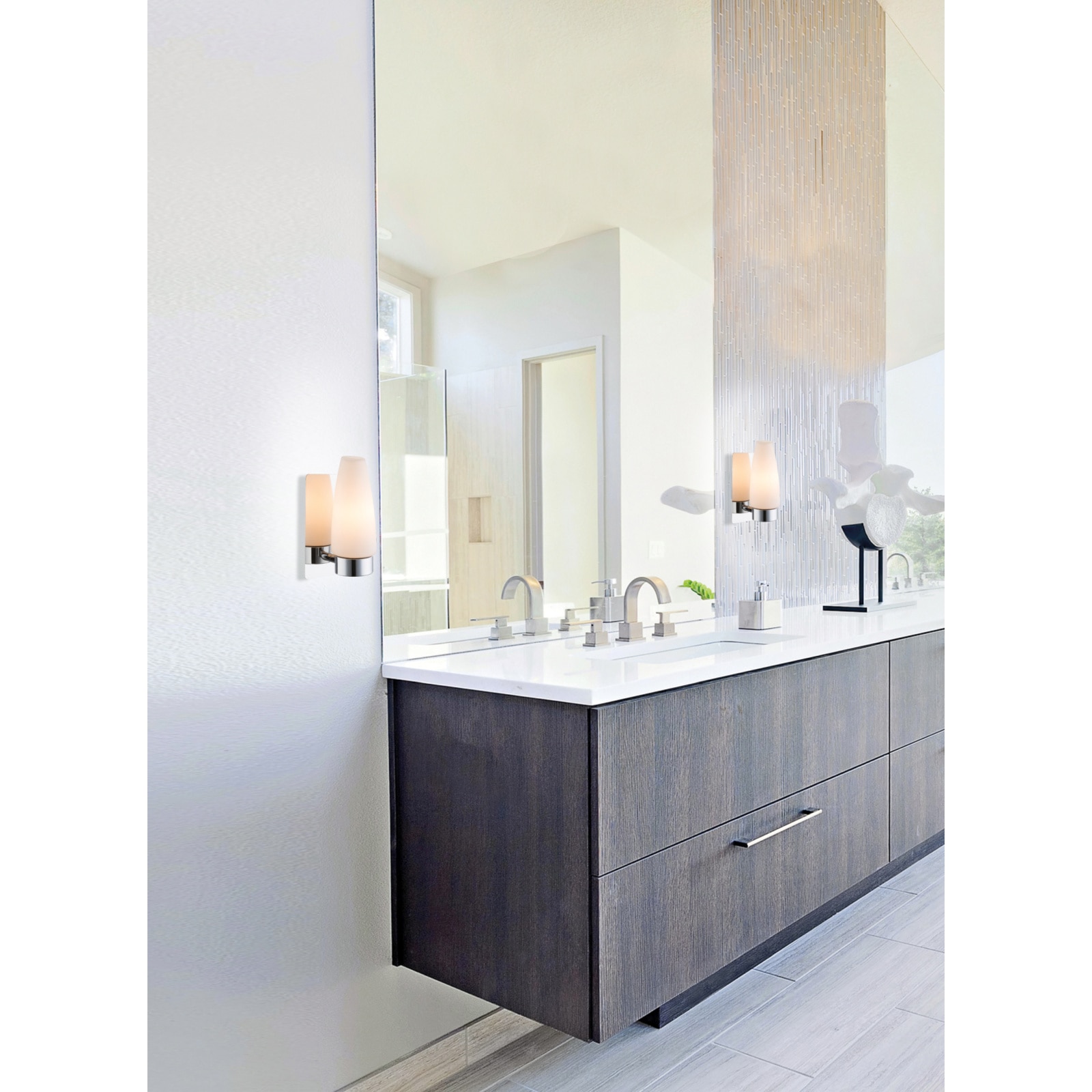 Aplica incandescent, argintie, 1 bec, E14, 25 W • Globo Lighting