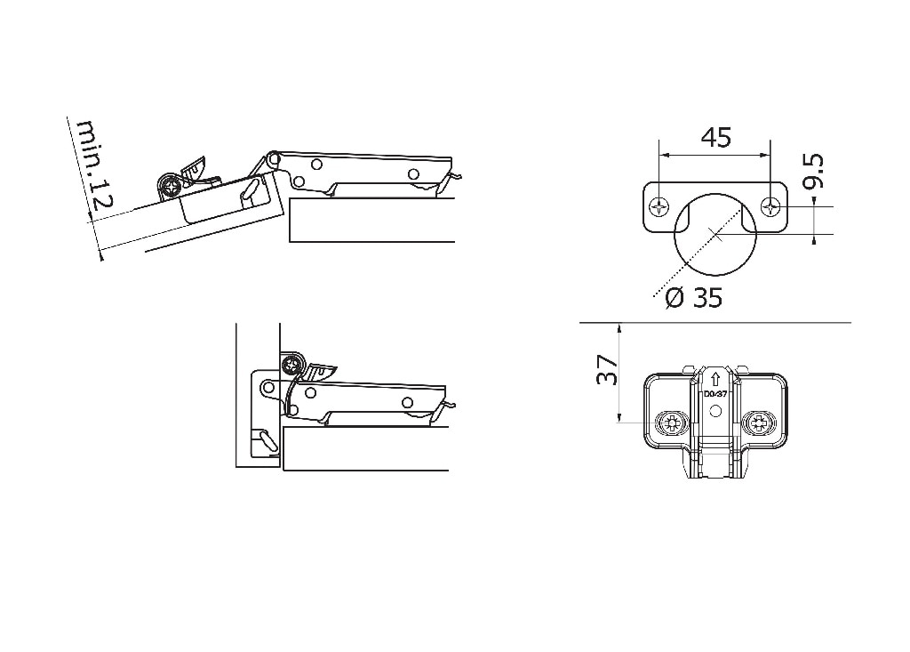 Balama slide on GOODHOME, metal, gri