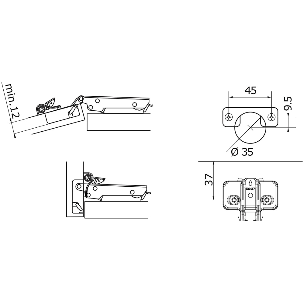 Balama slide on GOODHOME, metal, gri