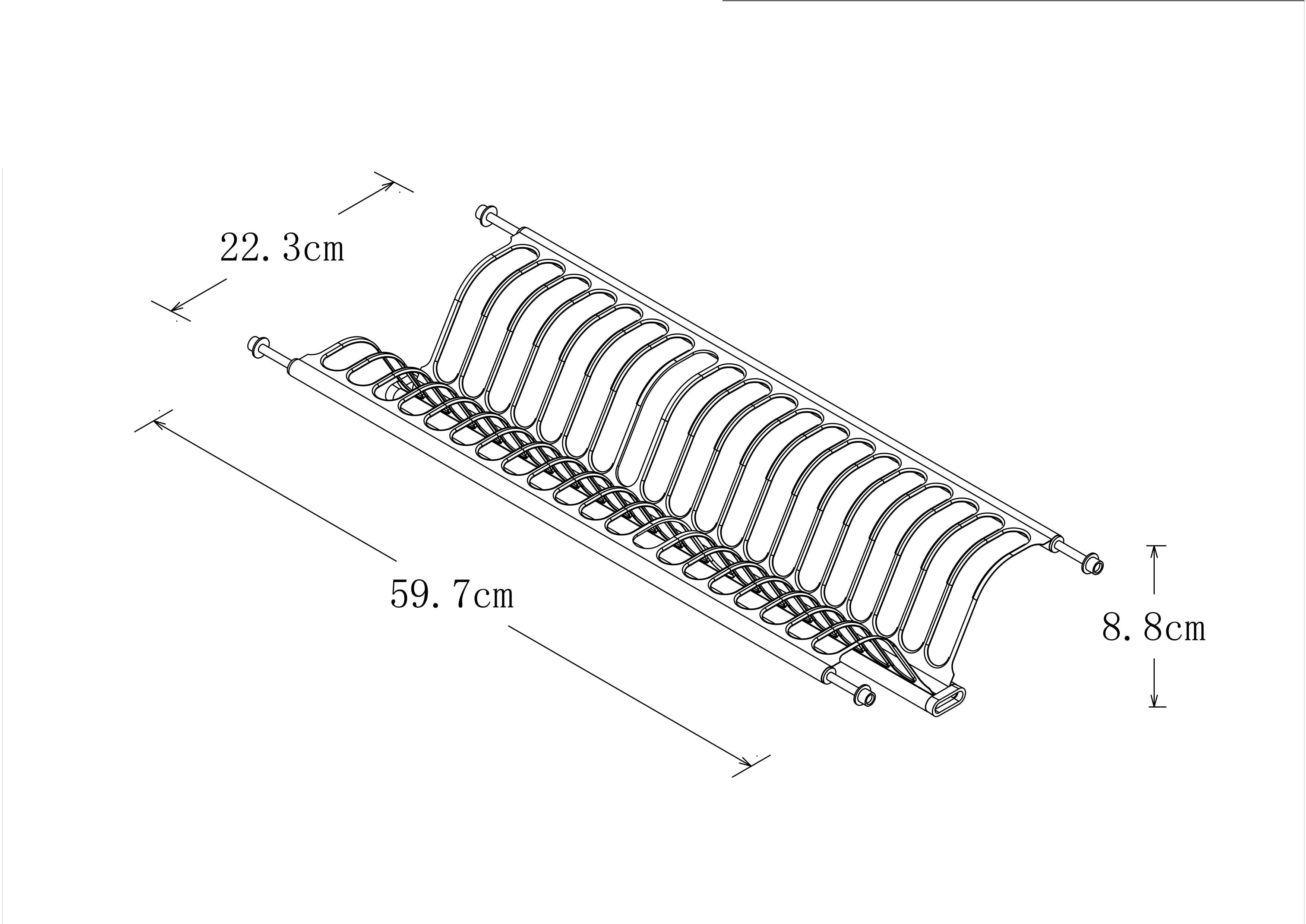 Suport vesela bucatarie Pebre, 60 cm, finisaj cromat