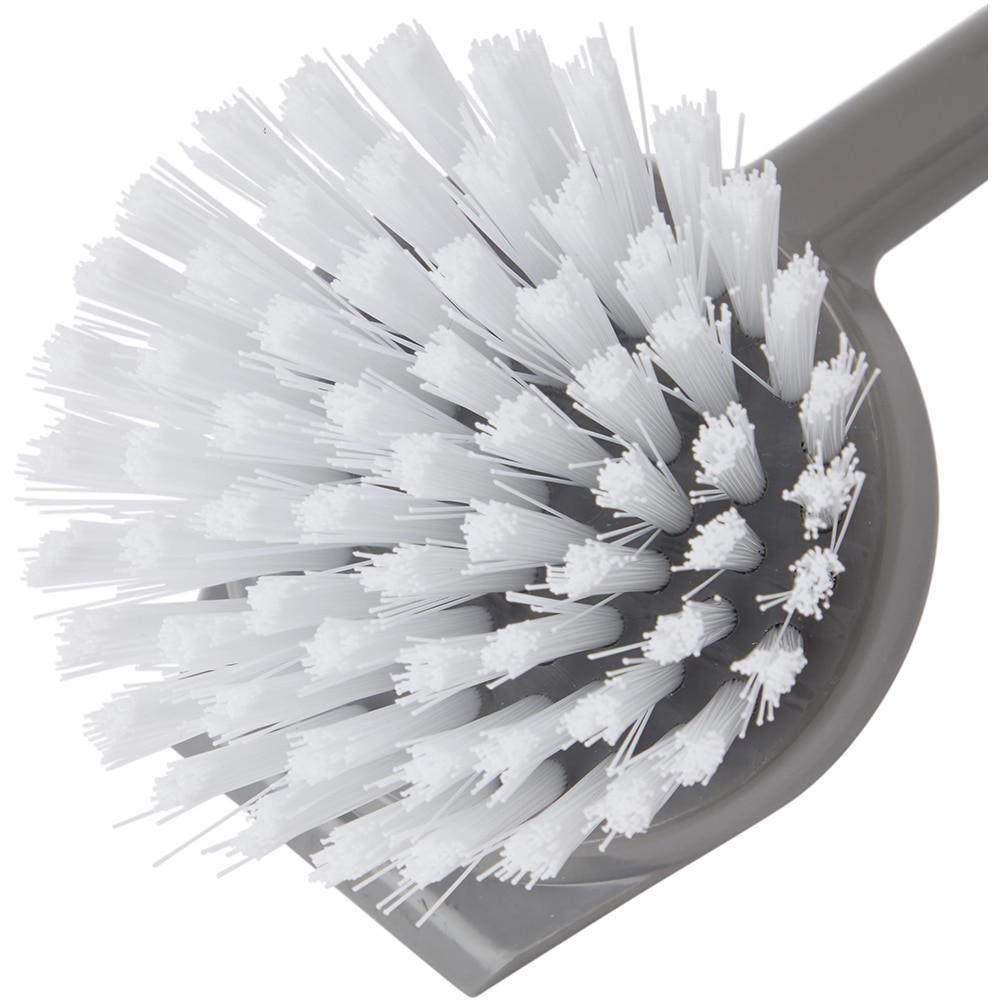 Perie pentru vase, 19 x 4.5 cm, polipropilena si nailon, gri