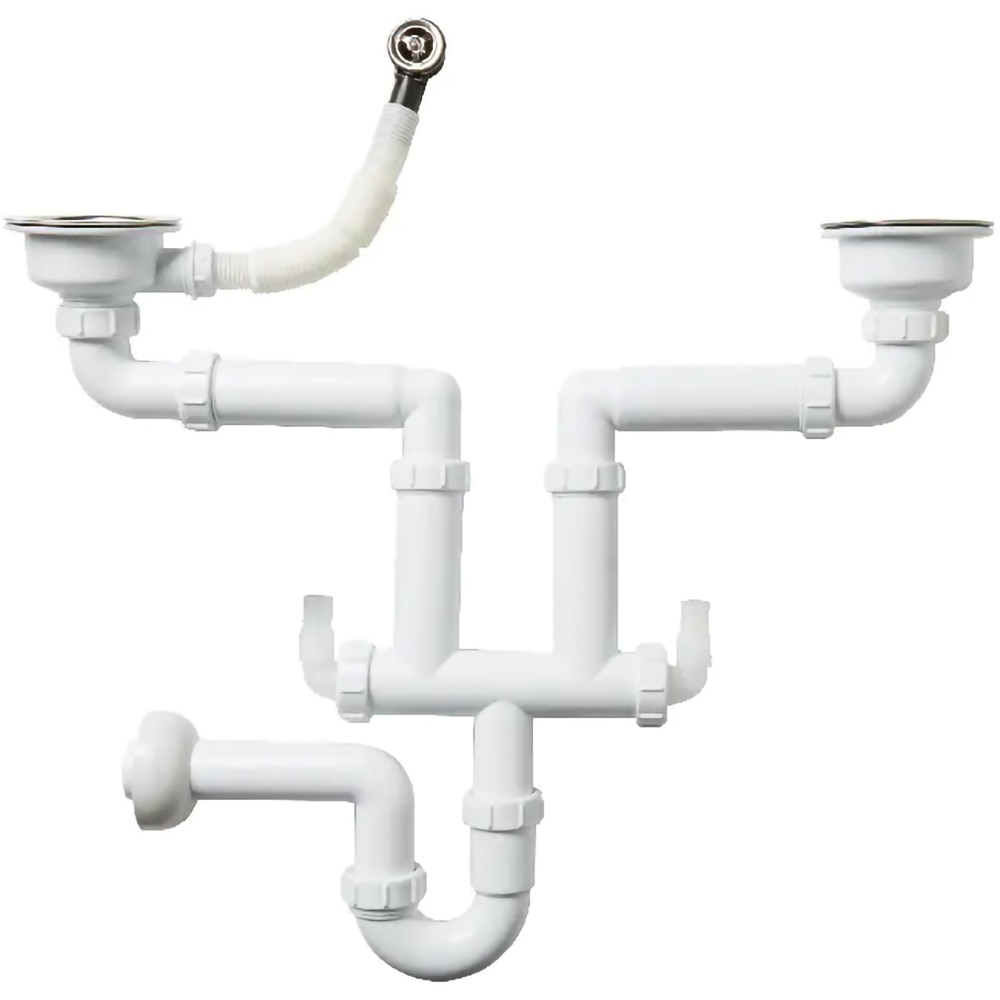 Kit sifon COOKE & LEWIS, chiuveta cu 1.5/2 cuve, diametru 43 mm