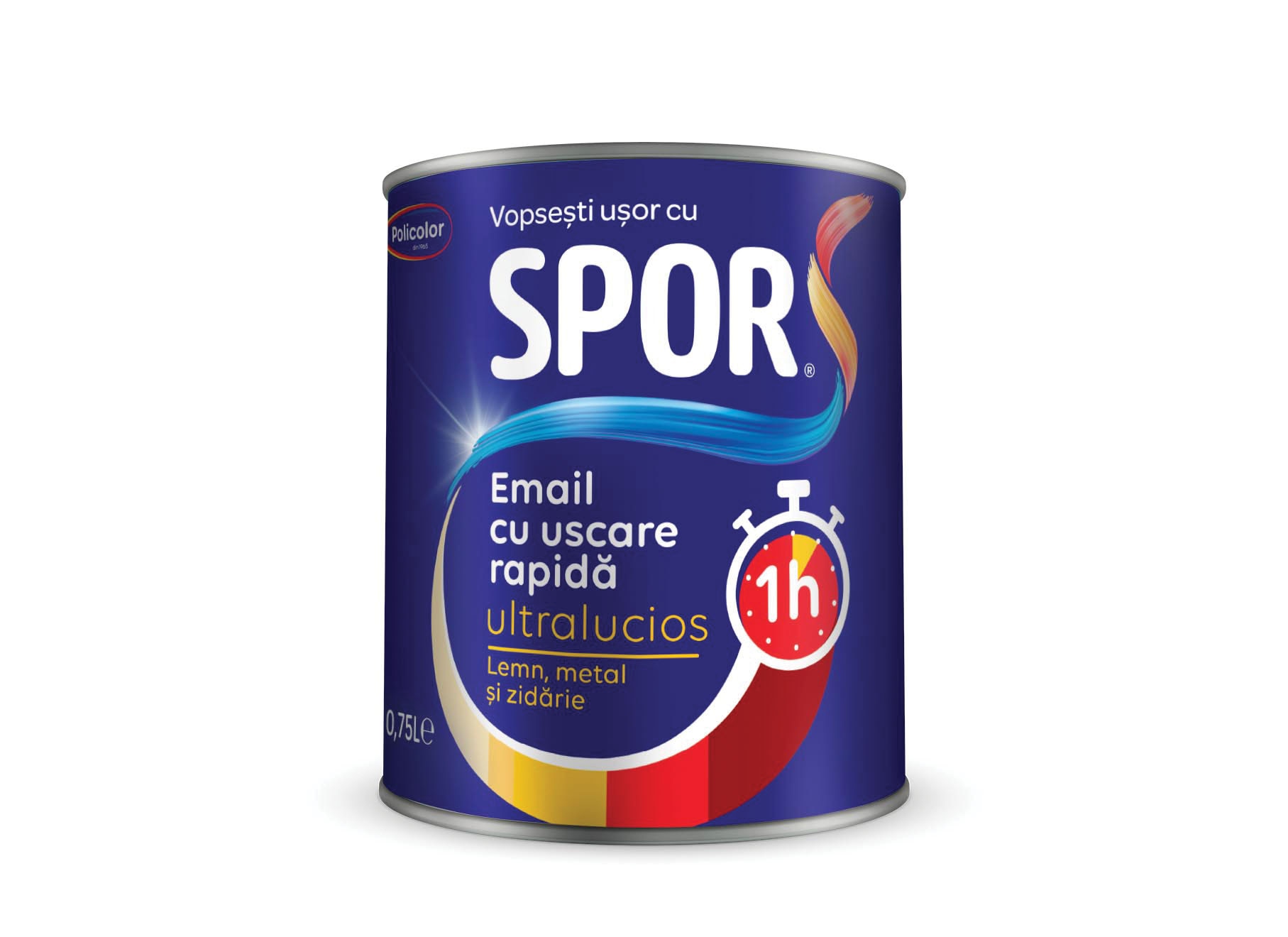 Email, interior/exterior, culoare rosu, 0.75 L  Policolor Spor