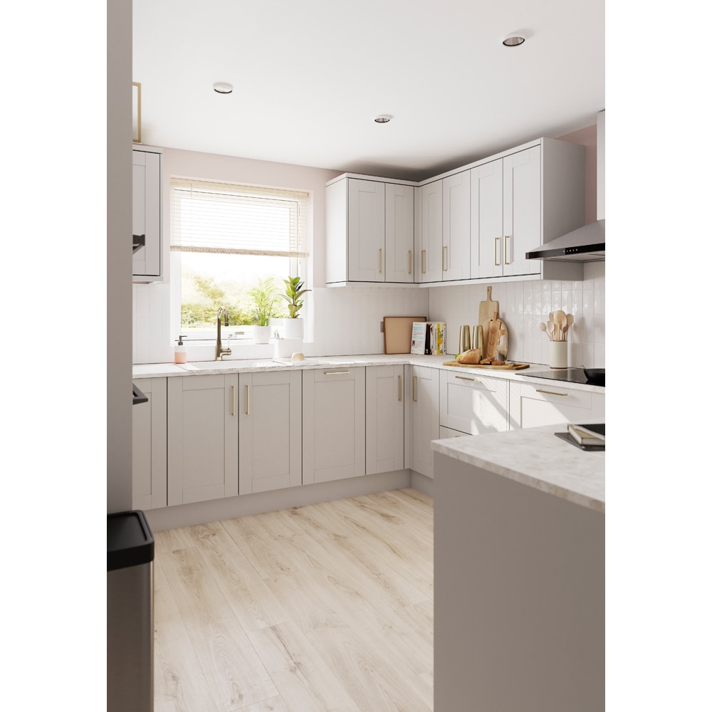 Front usa GOODHOME Alpinia, MDF, 39.7 x 71.5 x 1.8 cm, gri