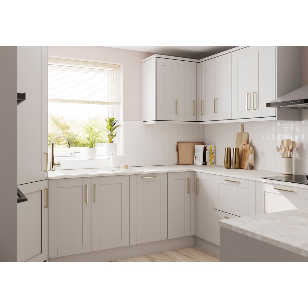 Front usa GOODHOME Alpinia, MDF, 39.7 x 71.5 x 1.8 cm, gri