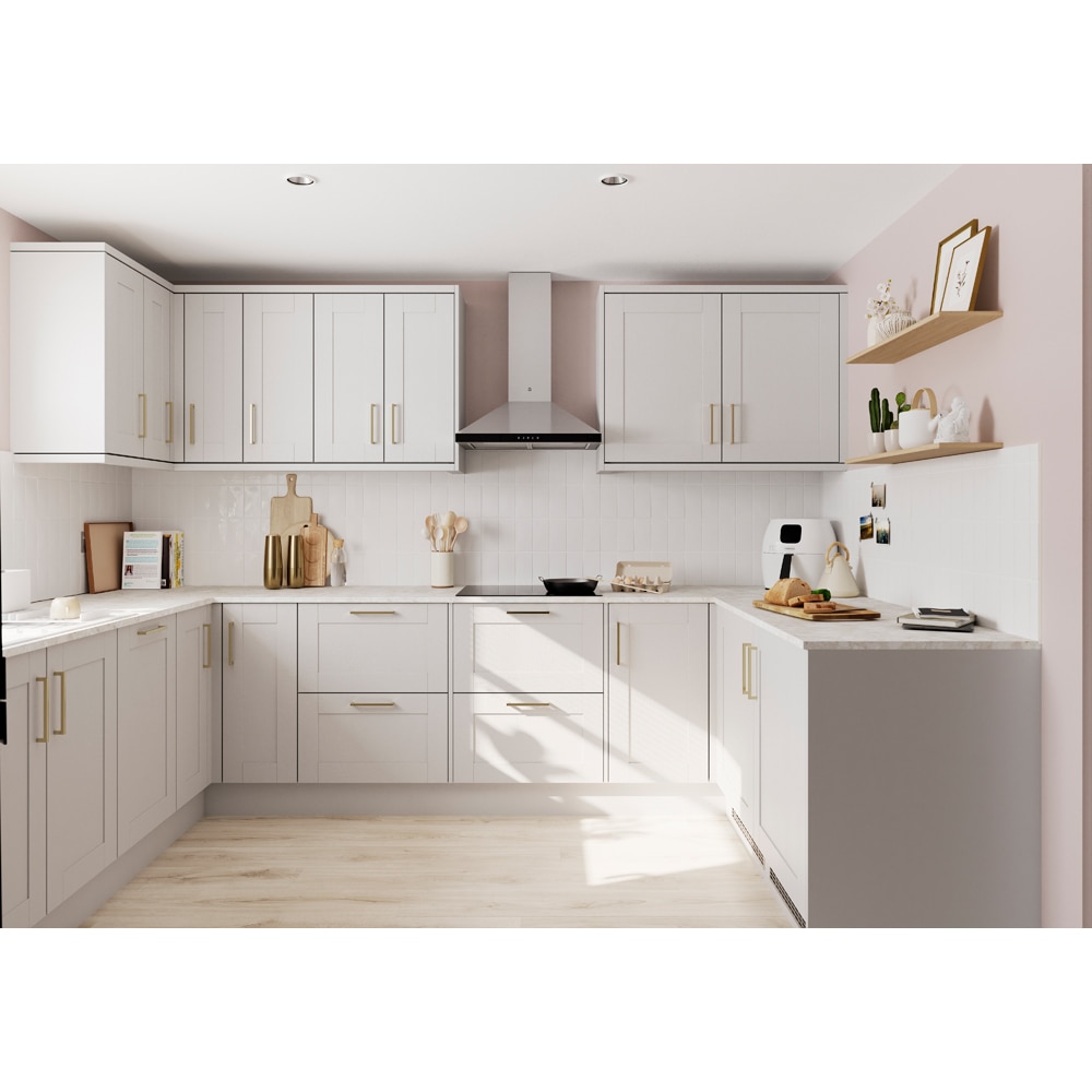 Front usa GOODHOME Alpinia, MDF, 39.7 x 71.5 x 1.8 cm, gri