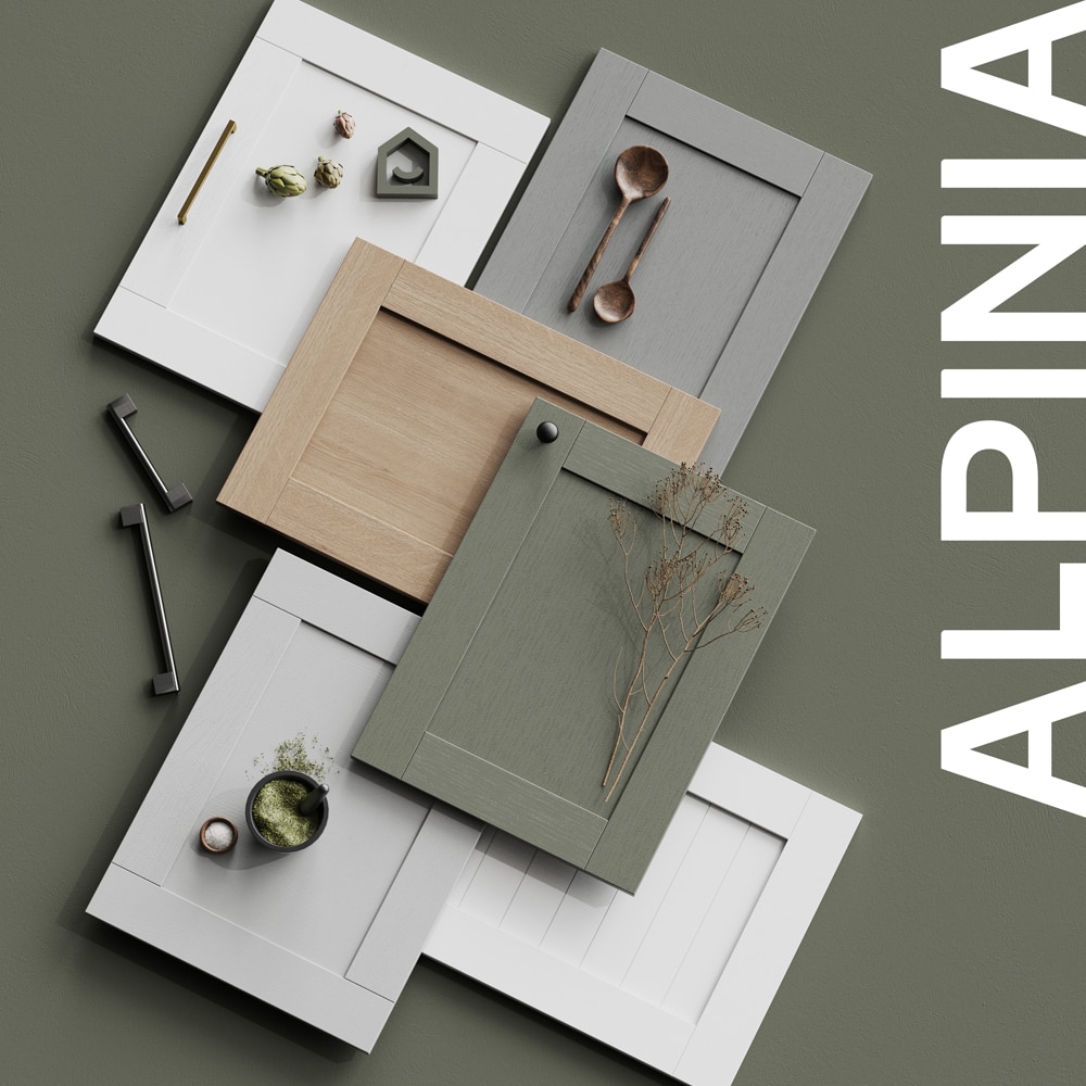 Front usa GOODHOME Alpinia, MDF, 39.7 x 71.5 x 1.8 cm, gri