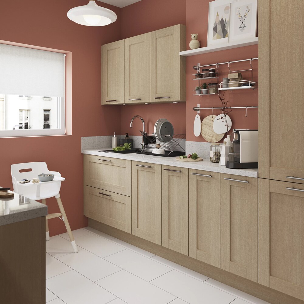Front usa GOODHOME Alpinia, MDF, 24.7 x 71.5 x 1.8 cm, maro