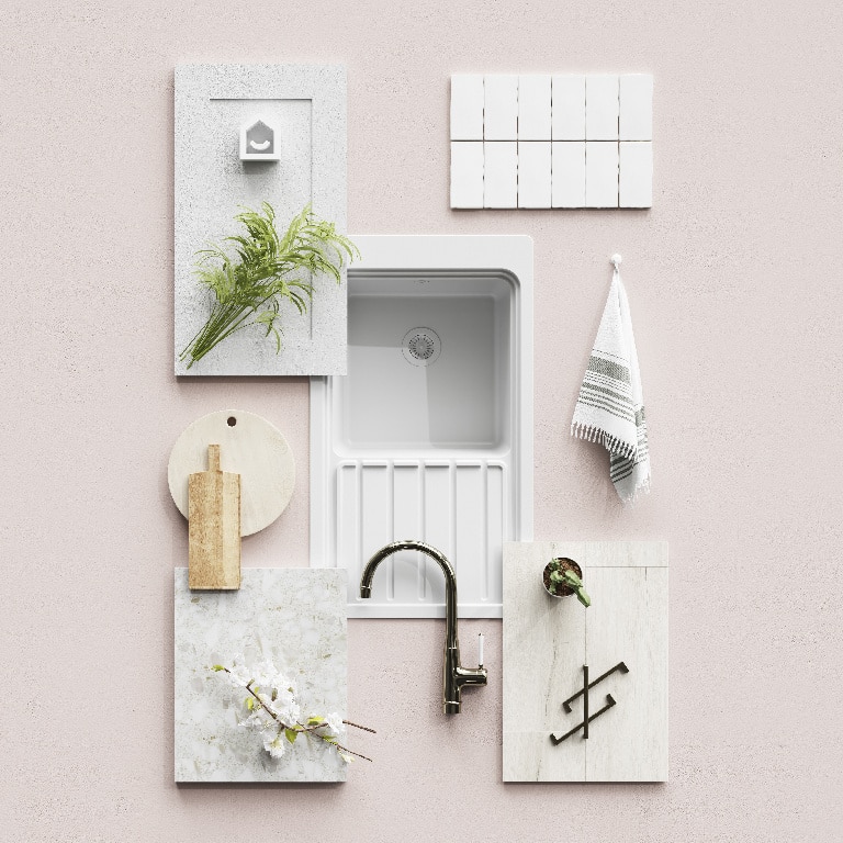 Front usa, 30 cm, gri, finisaj lemn  GoodHome Alpinia