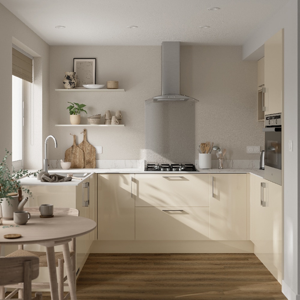 Front usa si sertar GOODHOME Stevia, MDF, 29.7 x 71.5 x 1.8 cm, crem