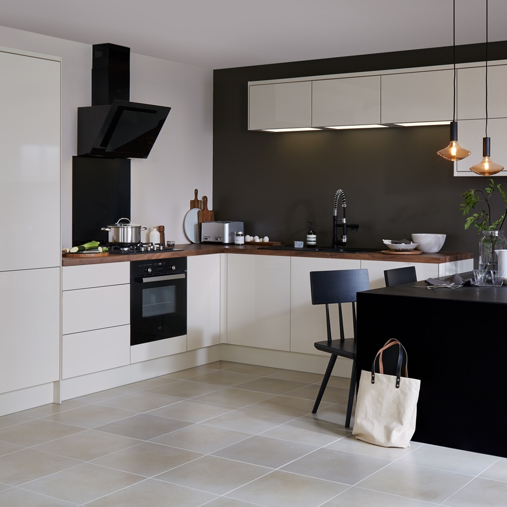 Front usa GOODHOME Stevia, sticla, 49.7 x 71.5 x 1.8 cm, Crem
