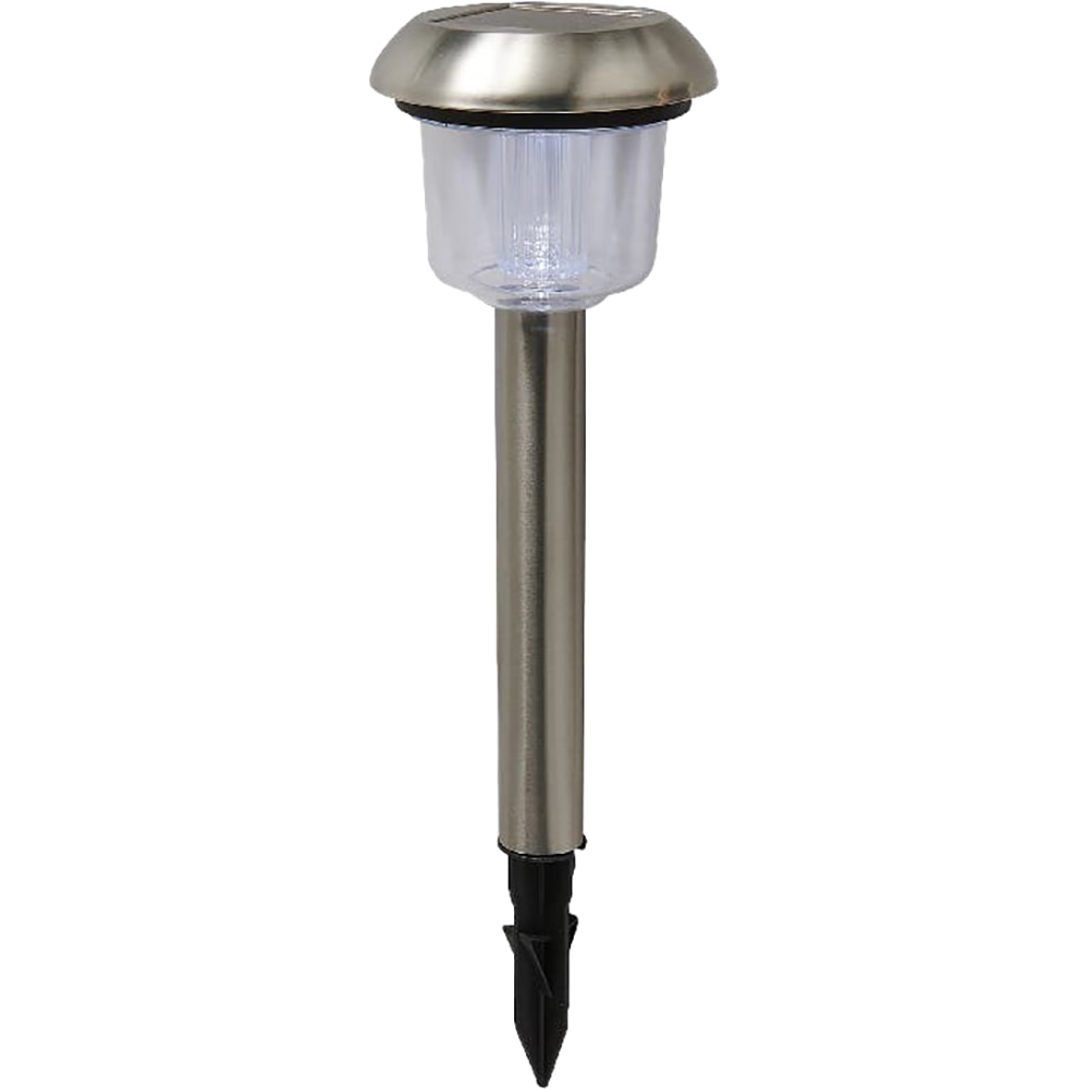 Lampa solara LED RGB, 0.02 W, 39.3 cm, otel inoxidabil, argintiu